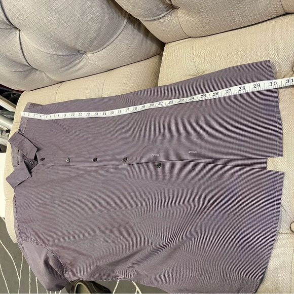 Bf: Theory Men’s Size XXL Purple Blue Gingham Button down Dress shirt - Picture 8 of 10